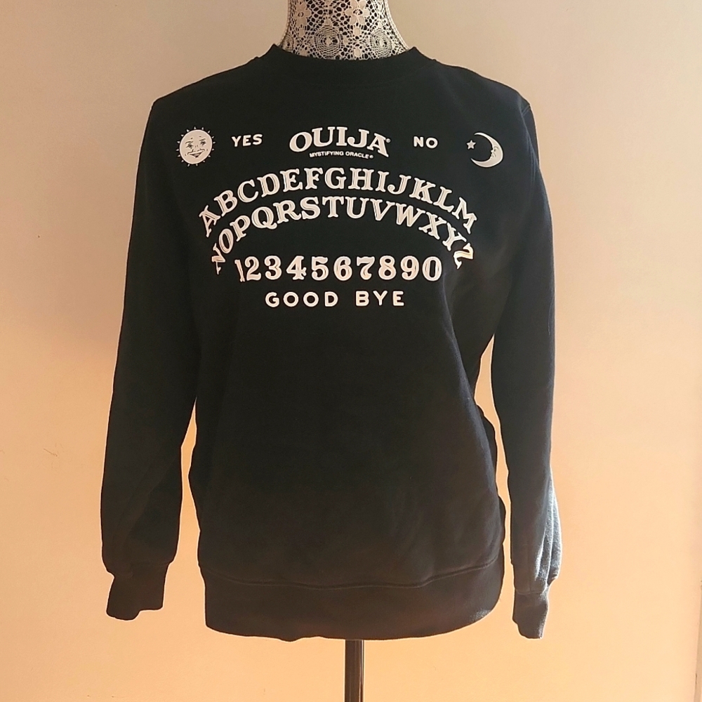 [XS] OUIJA Black Sweater, unisex - EUC